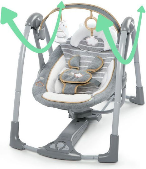Ingenuity Ηλεκτρικό Relax Μωρού Κούνια Swing 'n Go με Μουσική για Παιδί έως 2.7kg