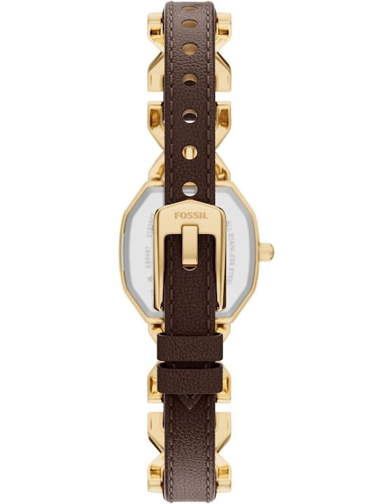 Fossil Trei Ceasuri Dama 22mm Baterie Cu Brățară Din Metal Auriu