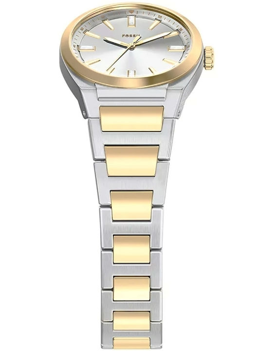 Fossil Trei Ceasuri Dama 27mm Baterie Cu Brățară Din Metal Argintie