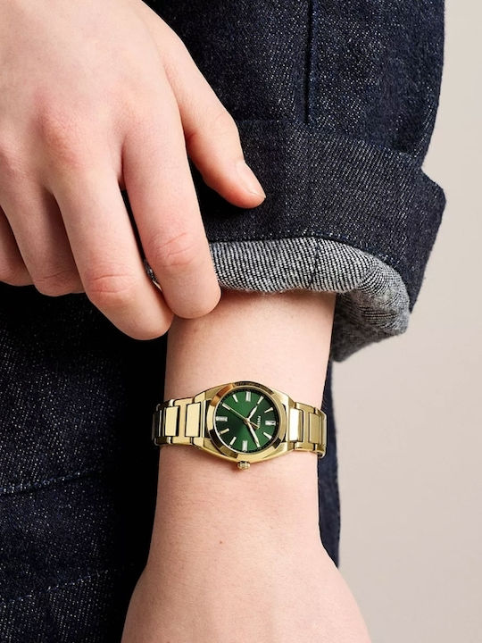 Fossil Trei Ceasuri Dama 27mm Baterie Cu Brățară Din Metal Auriu