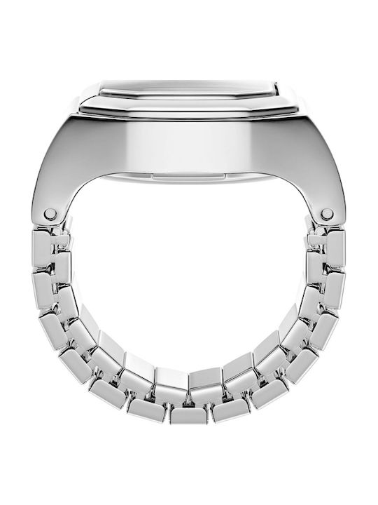 Fossil Ceas Dama 22mm Baterie Cu Brățară Din Metal Argintie