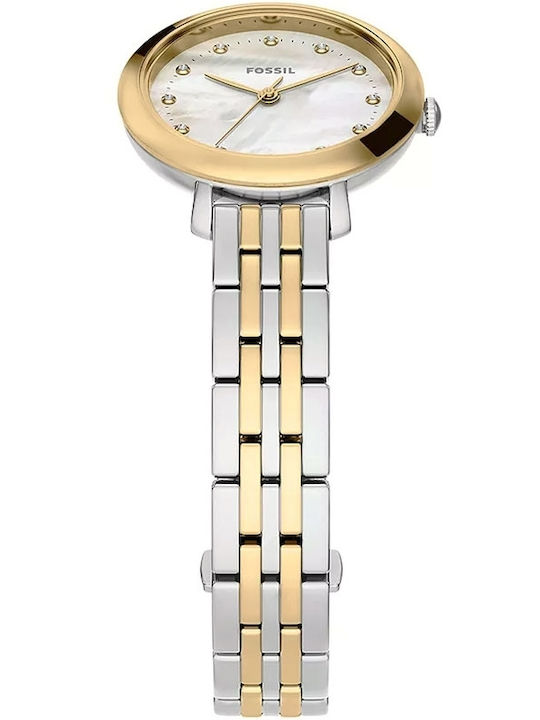 Fossil Trei Ceasuri Dama 26mm Baterie Cu Brățară Din Metal Argintie