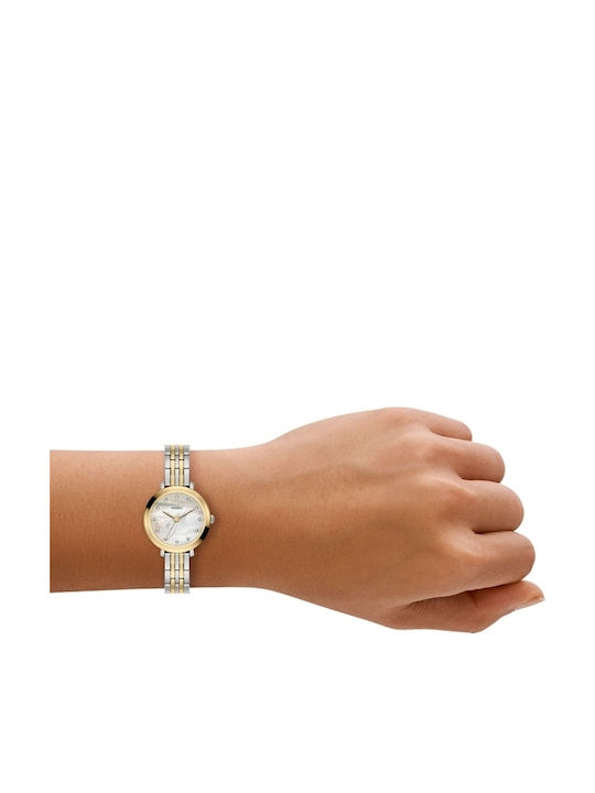 Fossil Trei Ceasuri Dama 26mm Baterie Cu Brățară Din Metal Argintie