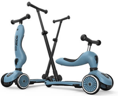 Benutzerdefiniertes Bundle Scoot & Ride Kinderroller Highwaykick 1 Push & Helm S Stahl