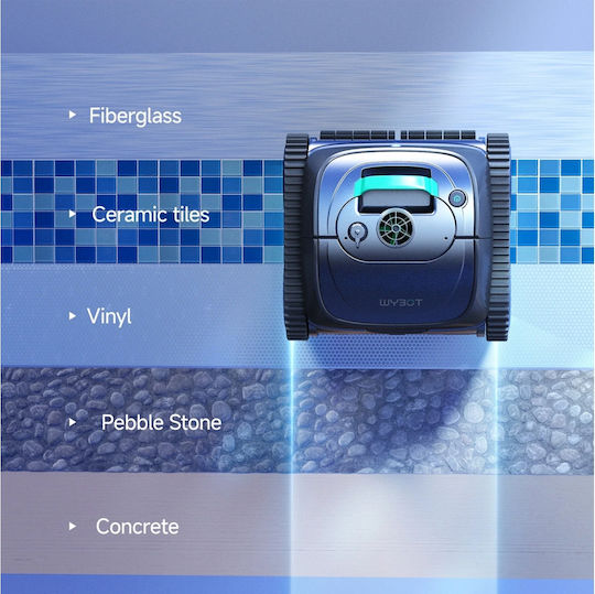 Wybot Wireless Robot Vacuum 65W Bottom / Walls / Waterline for Pools up to 3x3m