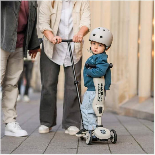 Benutzerdefiniertes Bundle Scoot & Ride Kinderroller Highwaykick 1 Push & Helm S Ash