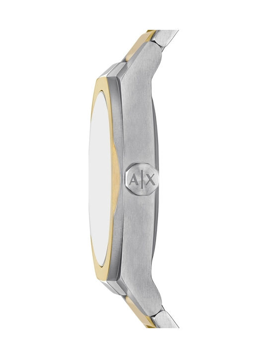 Armani Exchange Ceas Bărbați 42mm Baterie Cu Brățară Argintie Din Oțel