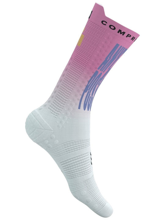 Compressport Șosete Trekking Albe 1 Pereche