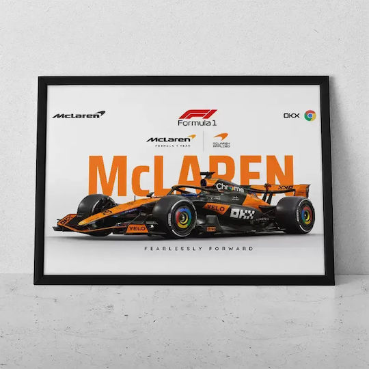 Poster Formula1 Mclaren Mastercard F1 Team F066 21cm X 30cm Frame Natural Wooden Beige Poster Formula1 Mclaren Mastercard F1 Team F066 21cm X 30cm Frame Natural Wooden Beige