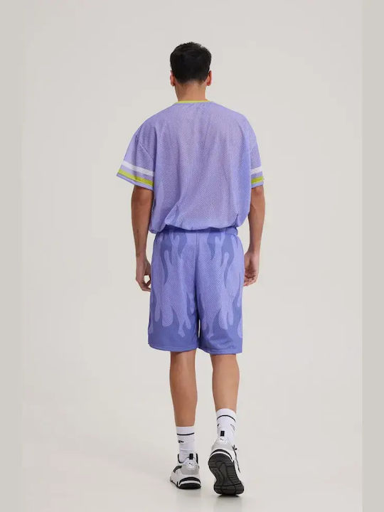 Pantaloni Scurți Bărbați Sport Lila