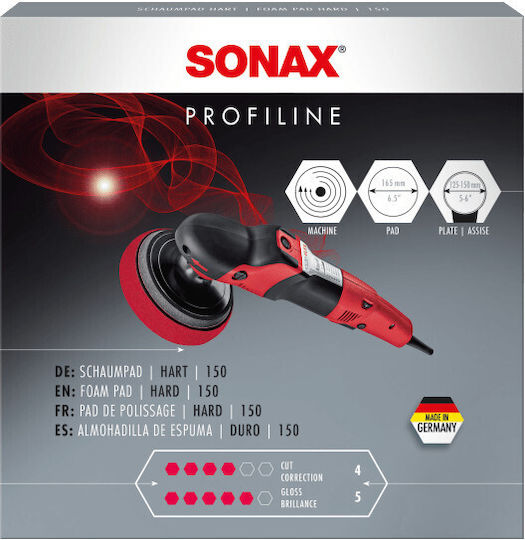 Sonax Profiline Hard Red Polishing Sponge 165mm Polisher