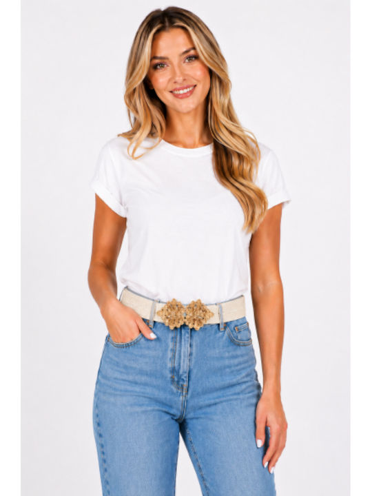 Women's Belt White SC-05718-8-26BE-ECRU