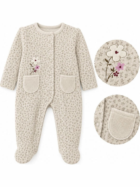 Babybol Set Body Cu Căciulă Catifea Khaki