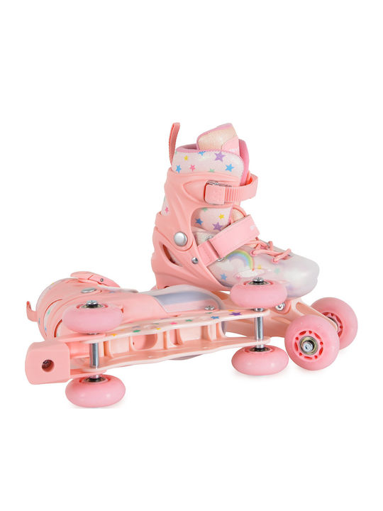 Byox Inline Αυξομειούμενα Rollers Ροζ Παιδικά