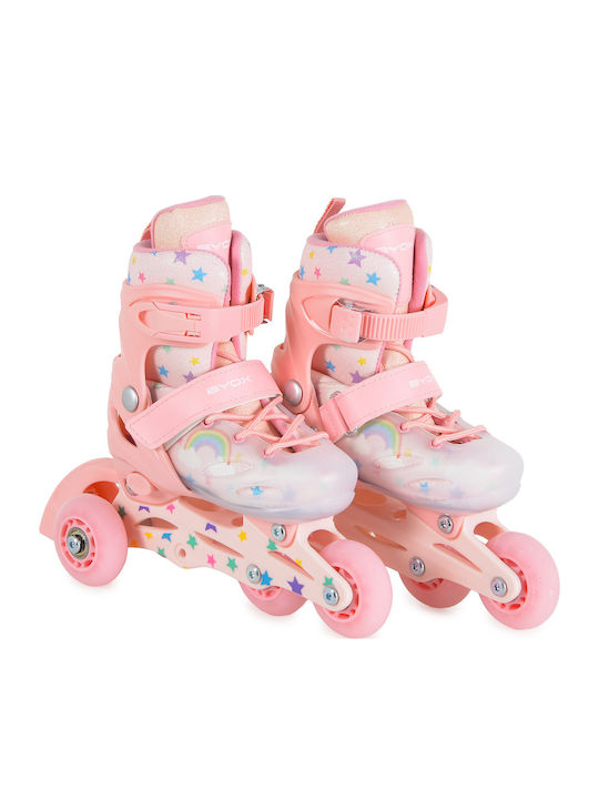 Byox Inline Αυξομειούμενα Rollers Ροζ Παιδικά