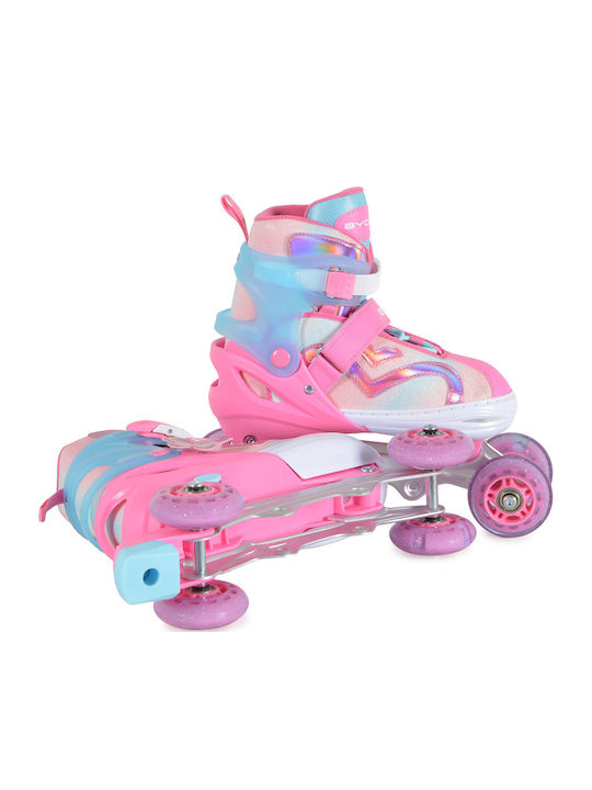 Byox Inline Αυξομειούμενα Rollers Ροζ Παιδικά