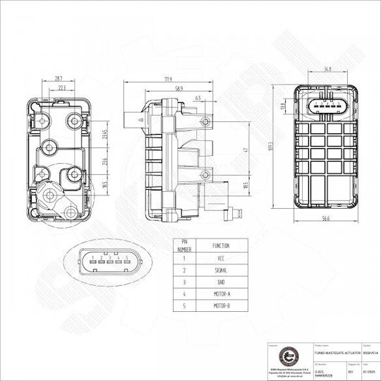 Клапан на турбина Vw Touareg 07z145701tx