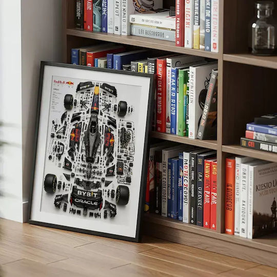 Poster Formula1 Red Bull Racing Rb20 F081 21cm X 30cm Ramă Neagră Din Lemn