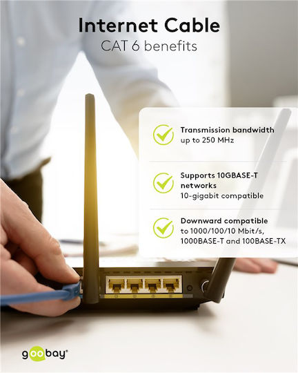 Goobay S/FTP Cat.6 (Gigabit) Ethernet Network Cable 0.15m Green