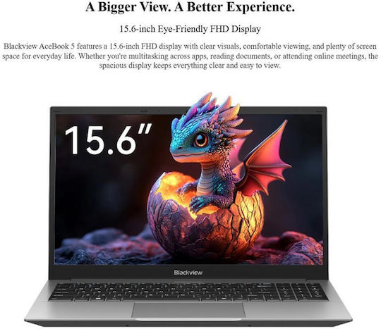 BlackView Acebook 15.6" IPS FHD (Pentium Quad Core-N6000/8GB/256GB SSD/W11 Pro) (International English Keyboard)