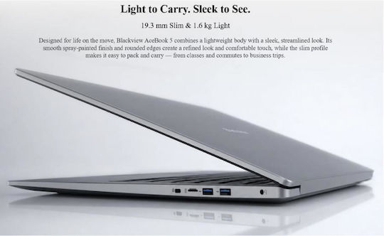 BlackView Acebook 15.6" IPS FHD (Pentium Quad Core-N6000/8GB/256GB SSD/W11 Pro) (International English Keyboard)