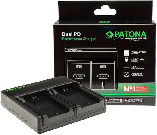 Patona Double Battery Charger Premium Compatible with Panasonic