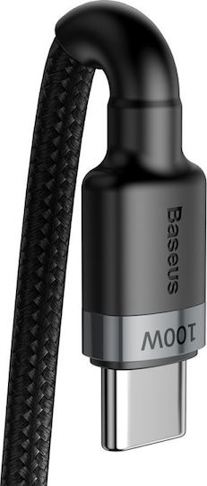 Baseus Cablu Cafule USB-C tată - USB-C 100W Gri 2m CATKLF-ALG1
