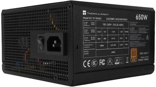 Thermalright 650W Negru Sursă de alimentare pentru calculator Complet modular 80 Plus Gold (TR-TG650)