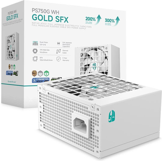 Deepcool Deepcool PS750G 750W White Computer Power Supply Full Modular 80 Plus Gold