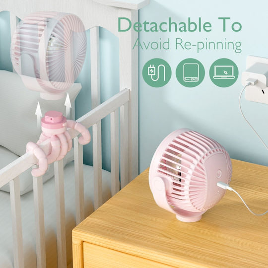 Momcozy USB Ventilator Rosa PF001-PK10BA-A
