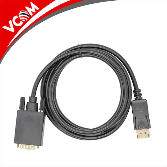 Vcom Cg607 кабел от DisplayPort мъжки към VGA мъжки 1.8м черен