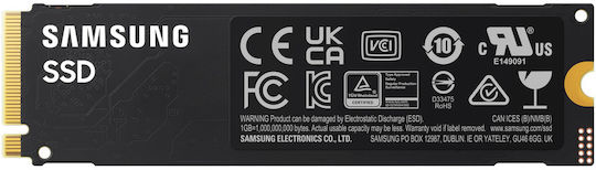 Samsung 990 SSD 1TB тип M.2 с връзка PCI Express 4.0 (Съвместим с PS5) MZ-V9V1T0BW