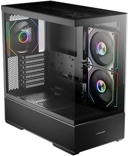 LC-Power Gaming 812B Onyx Vision Midi Tower Κουτί Υπολογιστή με Πλαϊνό Παράθυρο Μαύρο