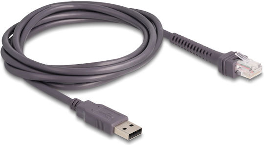 Delock USB RJ50 90599 Barcode-Scanner-Kabel 2m Grau