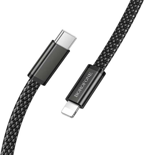 Borofone Braided USB-C To Lightning Cable 30W Black 1m