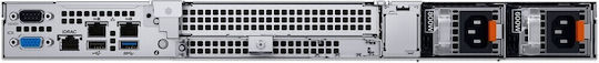 Dell Server PowerEdge R550 2U/Xeon Silver 4310 12C/24T 32GB/1x480GB SSD RI/H755 8GB/2 PSU/5J NBD
