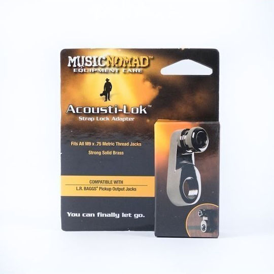 MusicNomad Endpins Acousti-Lok Strap Lock Adapter 1 Piece for Electric / Acoustic Guitar in Black Color