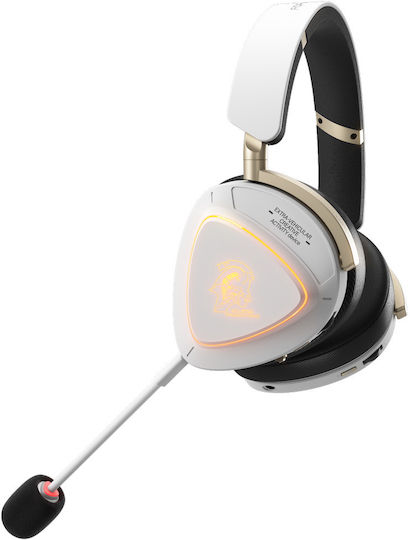 Asus ROG Delta II-KJP Ασύρματο Over Ear Gaming Headset με σύνδεση 3.5mm / Bluetooth / USB Λευκό