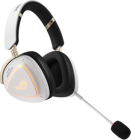Asus ROG Delta II-KJP Ασύρματο Over Ear Gaming Headset με σύνδεση 3.5mm / Bluetooth / USB Λευκό