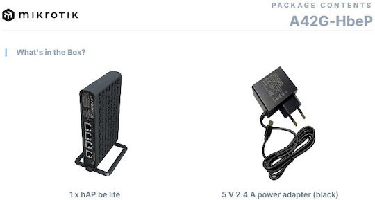 MikroTik HAP Ασύρματο Router Wi‑Fi 7 με 3 Θύρες 2.5 Gigabit