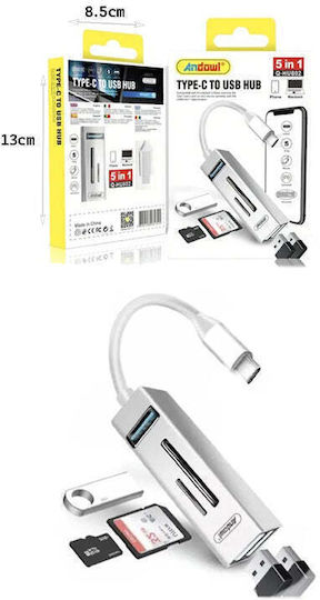 Hub USB 5 Porturi cu Conectare USB-A