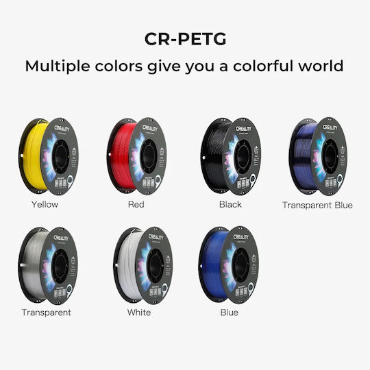 Creality3D PETG 3D Printer Filament 3.0mm Black 4kg 4pcs Spool