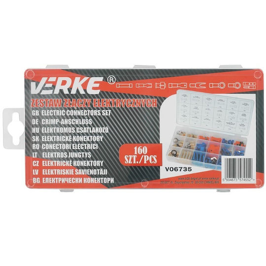Set Conectori Electrice Verke V06735 160 Bucăți