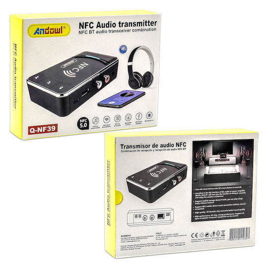 Music Audio Bluetooth NFC Audio Transmitter Andowl Q-nf39 Black