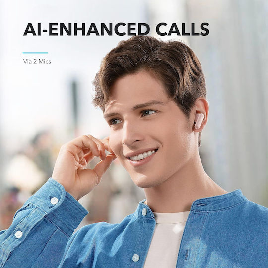 Soundcore by Anker P20i In-ear Bluetooth Handsfree Ακουστικά με Αντοχή στον Ιδρώτα και Θήκη Φόρτισης Ροζ