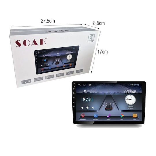 Auto-Audiosystem 2 DIN (Bluetooth/USB/Eingebautes Wi-Fi / GPS / Apple CarPlay / Android Auto) mit 9 Zoll Touchscreen
