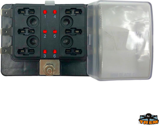 Sicherungshalter "mini-val" 6 Positionen mit LED-Anzeige Trem Srl 18.tr.z2006513