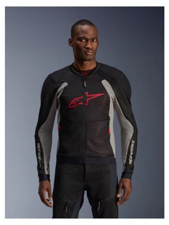 Troop-Air Summertime Men Riding Jacket Black/Gray/Red