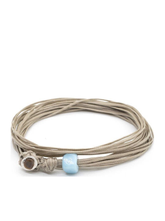 Bracelet "irmelia Knot Double Loop" Dark Beige