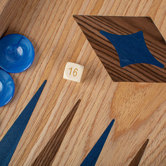 Manopoulos Handmade Wooden Backgammon 48x48cm